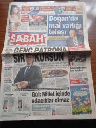 Sabah Gazetesi - 9 Ekim 2009 - Aydın Doğan'da Mal Varlığı Telaşı - Altın Portakal Film Festivali Sunuculuğu Burcu Kara'ya -- Kazakistan'ın Dev Yatırımcıs Zeki Pilge'yi Ağır Ağır Yaralayan Tetikçi Rus Mafyası İle Bağlantılı Mı - Kuran Kursuna Yargı Vizesi- Nobel Alman Yasar Yazar Herta Müller'e
