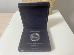 2021 - Kanal İstanbul Hatıra Parası (Kadife Kutulu) - Darphane Sertifikalı Gümüş Hatıra Para - Çil