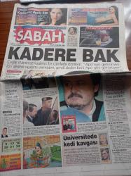 Sabah Gazetesi - 29 Nisan 2001 - Potada Türkiye Kupası Finali Efes Pilsen Türk Telekom - Küçük Ayasofya Yıkılmak Üzere - Beşiktaş Havlu Attı - Hagi - Cavit Çağlar Apo'nun Getirilmesi İçin Devlete Uçağımı Vermiştim - Cavit Çağlar Şimdi Devlet Beni Abdullah Öcalan Gibi Götürüyor - Üniversitede Kedi Kavgası - İstanbul Üniversitesi Rektörü Kemal Alemdaroğlu - Bülent Ecevit - İşte Kadir İnanır'ın Çiftliği