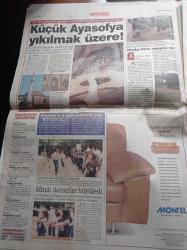 Sabah Gazetesi - 29 Nisan 2001 - Potada Türkiye Kupası Finali Efes Pilsen Türk Telekom - Küçük Ayasofya Yıkılmak Üzere - Beşiktaş Havlu Attı - Hagi - Cavit Çağlar Apo'nun Getirilmesi İçin Devlete Uçağımı Vermiştim - Cavit Çağlar Şimdi Devlet Beni Abdullah Öcalan Gibi Götürüyor - Üniversitede Kedi Kavgası - İstanbul Üniversitesi Rektörü Kemal Alemdaroğlu - Bülent Ecevit - İşte Kadir İnanır'ın Çiftliği