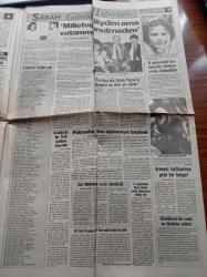 Sabah Gazetesi - 8 Ekim 1988 - Bülent Ersoy”Fahişelik yapmadım”haber ve fotoğrafları-Münir Özkul - Barış Manço - Ateşböceği Ercan - Galatasaray İkinci Turda Tam Dişine Göre Rakip Buldu - 12 Yaşındaki Rosa Rolan Moda Dünyasını Alt Üst Etti - Turgut Özal Türkiye'nin Ortak Pazara Girmesi Üç Dört Yıl Sürer - Bulgaristan'da Bir Türk Milletvekili Sevdiye Tahiroğlu - TİSK Başkanı Halit Narin