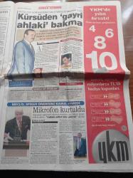 Sabah Gazetesi - 2 Aralık 2000 - Yürü Ya Galatasaray - Mario Jardel - Hasan Şaş - Faruk Süren - Dövize Hücum Durdu Bu Kez Faiz Fırladı - İtalyan Parlamenter Morgantini İsmail Cem'den Özür Dilerim - Mit Müsteşarı Şenkal Atasagun - Egebank Müfettişleri Hüseyin Bayraktar Dönemini Didik Didik Etti
