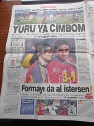 Sabah Gazetesi - 2 Aralık 2000 - Yürü Ya Galatasaray - Mario Jardel - Hasan Şaş - Faruk Süren - Dövize Hücum Durdu Bu Kez Faiz Fırladı - İtalyan Parlamenter Morgantini İsmail Cem'den Özür Dilerim - Mit Müsteşarı Şenkal Atasagun - Egebank Müfettişleri Hüseyin Bayraktar Dönemini Didik Didik Etti