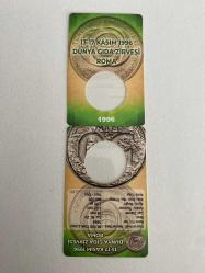 1996 Dünya Gıda Zirvesi 50.000 TL Hatıra Parası Folder Kit Kapama