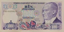 (1000) BİN LİRA 7.EMİSYON 2.TERTİP  I89 668810 ÇİL+++(Sarı Kağıt)