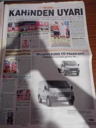 Sabah Gazetesi - 12 Temmuz 2009 - 21. Asrın Barış Projesi Nabucco - YouTube'a Özgürlük Yolu - Sertaç Ortaç - Fatih Ürek Gerçek Delikanlı Benim - Tamer Karadağlı - Dünyaca Ünlü Piyanist İdil Biret'in Topkapı Sarayında Konserine Tekbirli Saldırı - Fenerbahçe Eski Başkanı Ali Şen Siyasete Girsem İktidardım- 19 Temmuz'da Sigara Yasağı Başlıyor