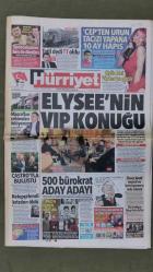 Hürriyet Gazete 12 Şubat 2015 Elysee'nin VİP Konuğu,Ergin Ataman,Yılmaz Vural,Kylie Minogue,Vasip Şahin,Abdullah Gül,Aleksis Çipras,Recep Tayyip Erdoğan,Raul Castro,Moussa Sow,Atınç Nukan,Süleyman Hurma,Slaven Bilic,Sinan Şamil Sam,Yıldırım Demirören,Göksel Gümüşdağ,Miguel Angel Gil,Burak Yılmaz,Felipe Melo,Müzeyyen Senar,Kemal Kılıçdaroğlu,Murat Karayalçın,Beşir Atalay,Ali Babacan,Melisa Sözen,Mustafa Elgin,Özlem Yıldız,Kylie Minogue,Şevval Sam,Fatih Erkoç,Seri İlanlar,Novak Djokovic Seiko Reklamı,Atasay - ETS Tur - Didim Tur Reklamları