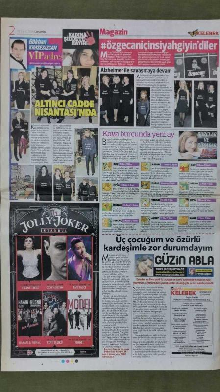 Hürriyet Kelebek Gazete 18 Şubat 2015 Taylor Kinney Bengü Samsun  