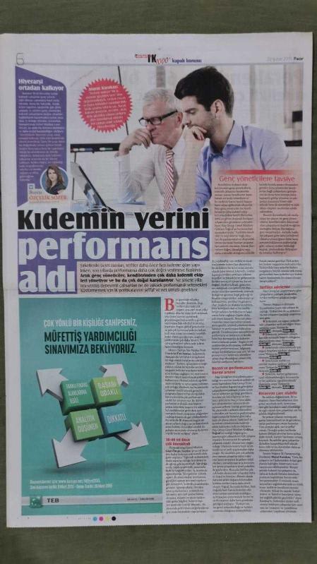 Hürriyet İ K Gazete 22 Şubat 2015 Performans Kıdemin Önüne Geçti  