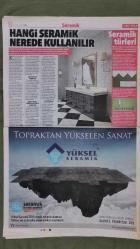 Unicera Gazete 24 Şubat 2015 Bahar Temizliğine Dikkat Edin,Hangi Seramik Nereye ?,Doğru Seçim Ferah Banyo,Ev Temizliğinde Günlük İpuçları,Köşe Bucak Temizlik,Çanakkale Seramik - Seranit Grup - Yüksel Seramik Reklamı