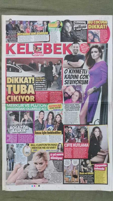 Hürriyet Kelebek Gazete 7 Nisan 2015 Tuba Büyüküstün Ceyda Düvenci  