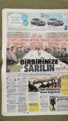 Hürriyet Gazete 13 Nisan 2015 Papa'yla 1915 Krizi,Özgü Namal,Ahmet Davutoğlu,İpek Soylu,Selahattin Demirtaş,Hillary Clinton,Ahöet Davutoğlu,Taner Yıldız,Ebru Gündeş,Ayşe Hatun Önal,Cansel Elçin,Ozan Güven,Zeynep Tosun,Muazzez Abacı,Bülent Ersoy,Kutlu Payaslı,Lucibello,Justin Timberlake,Jessica Biel,Andy Murray,Gordon Jack,Centilmenlikten Taviz Vermeyin,Fatih Terim,Yıldırım Demirören,Göksel Gümüşdağ,Selçuk İnan,Emre Belözoğlu,Adem Büyük,İlhan Parlak,Jose Bosingwa,Fenerbahçe Kadın Voleybol Takımı ŞAMPİYON,Duygun Yarsuvat,Kenan Sofuoğlu,Seri İlanlar