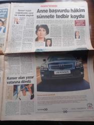 Sabah Gazetesi - 15 Temmuz 2006 - Materazzi'ye Kafa Atan Zidane İkiz Kuleleri Siz Vurdunuz Dedi - Dünya Şampiyonu Olan İtalya'da Yargı Şikeye Karışanları Affetmedi - Ortadoğu'da Kan  Ve Gözyaşı - Gazze Şifa Hastanesi - Yasin El Kadı'nın Girişi Yasak- Cem Yılmaz - Cansu Dere