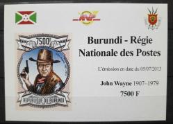 A.8917  2013 ÖNEMLİ İNSANLAR SİNEMA ARTİSTLER JOHN WAYNE MNH BLOK BURUNDİ