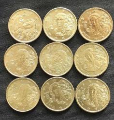 İtalya 9 Adet 10 Cent Madeni Para (Farklı Tarih ve Farklı kondisyonda)