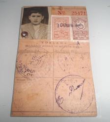 İETT 1944 - 1945   MEKTEPLİ KARTI