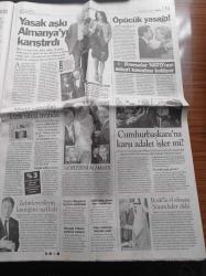 Vatan Gazetesi - 14 Eylül 2007 - Portekiz Hocası Scolari'den Mike Tyson Yumruğu - Emre Belözoğlu Basına Böyle Kol Gösterdi - Bu Ayıp Senin Fatih Terim - Hülya Avşar Önce Türban Sonra Haç Taktı - Abdullah Gül'ün Oruç Kazası - Almanya Başbakanı Angela Merkel Fransa Cumhurbaşkanı Sarkozy'yi Bir Daha Beni Öpme Diye Uyardı -Alt Üst Kimliği Suç - İftar Çadırları Doldu Taştı - Baskın Oran - Kayıp Trilyon Davasında Necmettin Erbakan'a Haciz