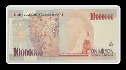 7.Emisyon 10.000.000 Lira (D75) “10 Milyon/On Milyon” TCK10M (Sıra No:14)  1.Tertip/ÇİL