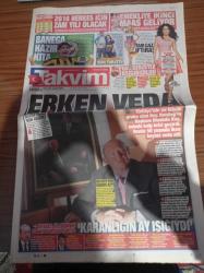 Takvim Gazetesi - 22 Ocak 2016 - Yosun Reza-Derin Mermerci-Tuzlaspor Efsane Hat 500t İle Fenerbahçe Maçına Gitti - Selahattin Demirtaş - Başak Demirtaş - Koç Holding Başkanı Mustafa Koç'a Erken Veda - Taziye Mesajları Mustafa Koç İçin - Vehbi Koç Vasiyeti - Recep Tayyip Erdoğan -  Ahmet Davutoğlu - Kemal Kılıçdaroğlu - Güler Sabancı - Ali Koç - Rahmi Koç