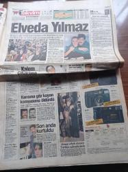 Takvim Gazetesi - 12 Kasım 1995 - Sinema Sanatçısı Yılmaz Zafer Son Yolculuğuna Uğurladı - İstanbul Eski Milli Eğitim Müdürü Naci Akay'ın Bir Yolsuzluğu Daha - Beşiktaş Aumann Sorununu Noktaladı - Galatasaray Teknik Direktörü Souness - Perihan Savaş - Kısmi Genel Af Umudu - Leyla Zana - Mesut Yılmaz Cem Boyner İttifakı - KKTC'de Hükümet İstifa Etti