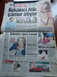 Takvim Gazetesi - 23 Kasım 1996 - Medyum Keto'yu Cin Çarptı - Beşiktaş Teknik Direktörü Rasim Kara - Efes Pilsen - Kemalettin Şentürk Sahada Babamı Tanımam - Fenerbahçe'ye Anap'lı Gelin Begüm Tanık - Tansu Çiller Mafyaya Karşı Gözümüz Kara - Milli Piyango Tarihinde Görülmemiş İkramiyeyi Yılbaşında Verecek - Ahu Tuğba Da Sanık - Mesut Yılmaz Sedat Bucak Şov Yapmasın