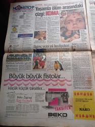 Takvim Gazetesi - 18 Aralık 1995 - Aykut Kocaman - Hakan Şükür - Fatih Terim - Saffet Sancaklı - Adıyaman Ve Kilis'te Petrol Sevinci - Tansu Çiller'e Anlamlı Hediye - Taş Bebek Gönül Yazar Sahnelere Geri Döndü - Onur Öymen Türkiye Ya AB'ye Üye Olup Çağ Atlayacak Ya Da Geri Gidecek - Eski Bakan Tuncay Mataracı Oğlunu Evlendirdi - Son Darbe Mike Tyson'dan - Müzik  Dünyasına Yeni Bir Ses Geldi Neveser Gerginok