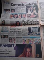Takvim Gazetesi - 2 Eylül 1995 - Leyla Gencer-Şenol Güneş Milli Takımdaki Oyuncuları İle Gurur Duyuyor - Tolunay Kafkas - Hami Mandıralı - Ferdi Tayfur Gülhane Konserinde Ağlattı - Carmen İstanbul'da - Leyla Gencer Onuruna Yarışma - Sırplardan 3. Dünya Savaşı Tehdidi - Nazmiye Demirel -  Tansu Çiller - Savaşın Dul Ve Yetim Bıraktığı İnsanlar İstanbul'a Getirildi - Müslüman Kasabı Karadziç - Seda Sayan - Ekrem Pakdemirli