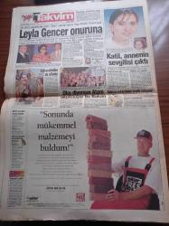 Takvim Gazetesi - 2 Eylül 1995 - Leyla Gencer-Şenol Güneş Milli Takımdaki Oyuncuları İle Gurur Duyuyor - Tolunay Kafkas - Hami Mandıralı - Ferdi Tayfur Gülhane Konserinde Ağlattı - Carmen İstanbul'da - Leyla Gencer Onuruna Yarışma - Sırplardan 3. Dünya Savaşı Tehdidi - Nazmiye Demirel -  Tansu Çiller - Savaşın Dul Ve Yetim Bıraktığı İnsanlar İstanbul'a Getirildi - Müslüman Kasabı Karadziç - Seda Sayan - Ekrem Pakdemirli