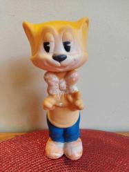 SOVYET RUSYA 1980'LERDEN ÇOK NADİR KAUÇUK (LASTİK) LEOPOLD KEDİ BEBEK VİNTAGE OYUNCAK FİGÜR 20 CM
