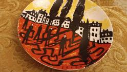 Selçuk Demirel Manzara Porselen  Tabağı - Paşabahçe