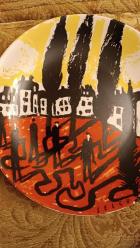 Selçuk Demirel Manzara Porselen  Tabağı - Paşabahçe