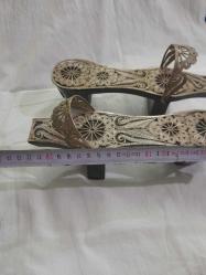 BÜYÜK BOY Gümüş Telkari Takunya ÇİFT 22 CM BOY