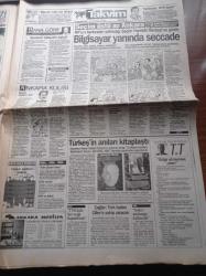 Takvim Gazetesi - 16 Aralık 1995 -  Alparslan Türkeş'in Anıları Kitaplaşıyor - Cavit Çağlar Türk Kadını Tansu Çiller'e Sahip Çıkacaktır - Erol Evgin Show - Şener Şen -Yılmaz Zafer'in Ölüm Sebebi Olan Hepati C Bülent Ersoy'u Korkutuyor -  Kenan Doğulu - Fenerbahçe Transferi Bitirdi - Aykut Kocaman - Oğuz Çetin - Büyükelçi Michael Lake Kıbrıs'tan Gümrük Birliği İçin Taviz Verildiği Yalan - Dünya Bankası Bosna'ya 5 Milyar Dolar Gönderdi - James Bond Tarihe Geçti - Seçim 95 - Refah Partisi