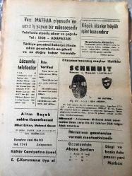 SAKARYA   TÜRKİYE GAZETESİ  -Hakimiyet Milletindir -Yerel Taşra Basını  - 28 Mayıs 1959- YIL :3 SAYI :918-  D.P İl Kongresine Hazırlıklar Devam Ediyor - Gazetemiz 1 Haziran dan  İtibaren  4 sahife  olarak  çıkıyor - 1  ayda 40 bin  ton   pamuk  satıldı - Görüşler Günaltay  'ın Mukayesesi - Lüzumlu   Telefonlar -