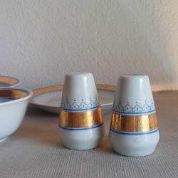 Altın Varaklı Antika Porselen Yemek Takımı 1970