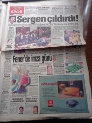 Takvim Gazetesi - 6 Mayıs 1995 - Müslüm Gürses Korsanların Peşinde - Metin Şen Yeşim Salkım Aşkı Bitti - Fenerbahçe Basketbolda Final Yolunda - Sergen Yalçın Çıldırdı - Milletvekilleri Atatürk Köşkü'nü Kendilerine Dinlenme Tesisi Yaptılar - Cumhurbaşkanı Süleyman Demirel - Vali Hayri Kozakçıoğlu - Hüsamettin Cindoruk - Dansöz Tanyeli - Yunan PKK İşbirliği Gün Gibi Ortada