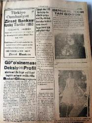 ZONGULDAK  TÜRKİYE GAZETESİ  -MÜSTAKİL SİYASİ -YEREL TAŞRA  BASINI- 9 Ağustos 1961- YIL :6 SAYI :2001- Vilayetinin mühim arızalı yolu olan kuruca Şile  yolunun  25 kilometrelik  kısmı açıldı -Üzülmez orta okulunun temeli atıldı -  Tevfik Sargut kazalarda  geniş  bir tur yaptı - Kırat  Çaycuma yolu trafiğe  açıldı -Zonguldak için  maarif vekilinden dileklerimiz - Şehirde bugün  Sinemalar -  Yeni Melek   Küçük  Korsanlar  , Güney  Açık Hava Sineması   Acı Hakikat , Ferah  Açık Hava  Sineması  Unutamadığım  Kadın  ,   Yen  Lale Açık Hava Sineması  Annemi Arıyorum  ,Belediye Sineması Fosforlunun Oyunu- Türklere  karşı  girişilen  kampanya protesto edildi - General  Naim Tan   Gidiyor  - Tasfiye  halindeki bankalar birleşiyor  - Kongre ilanı   marangoz  derneği başkanlığından -