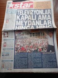 Star Gazetesi - 8 Ekim 2002 - Maçın Adamı Ariel Ortega - UEFA Kupası Kura Çekimi - Galatasaraylılar'a Psikolog Desteği - Cem Uzan'ın Mitingi Hınca Hınç Dolu - Ömer Sabancı - Star Gazze'yi Girdi - Recep Tayyip Erdoğan'dan Burs İstemenin Bedeli - Yargıtay Eski Başkanı ANAP Milletvekili Adayı Sami Selçuk - Ramsey Giyim - RTÜK Üyelerine 500'er Milyarlık Dava Açıldı
