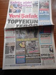 Yeni Şafak Gazetesi - 9 Mart 2016 - Vodafone Arena Stadı Kayserispor Maçı İle Açılıyor - Mario Gomez - Recep Tayyip Erdoğan 8 Mart Dünya Kadınlar Gününde 3 Ayrı Etkinliğine Katıldı - Nusaybin'de Tünelde 6 Aylık Cephane Çıktı - İzmir SGK'ya FETÖ Baskını - Ahmet Yaşar Hoca Hakk'a Yürüdü - Avrupa Birliğini Şaşırttı - Ahmet Davutoğlu