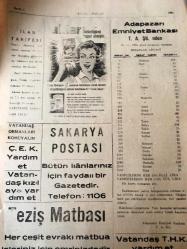 SAKARYA POSTASI  SİYASİ GAZETE  YEREL TAŞRA BASINI :  18 Ağustos 1964- YIL :10 SAYI :5032- Amerika Cumhurbaşkanı Johnson 