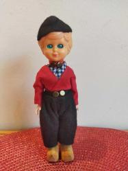 1960-70'LERDEN HOLLANDA ETNİK GİYSİLİ SERT PLASTİK VİNTAGE ERKEK BEBEK OYUNCAK FİGÜR BİBLO 17.78 CM