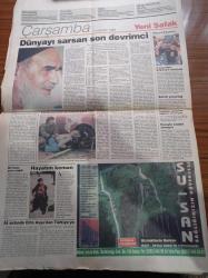Yeni Şafak Gazetesi - 14 Haziran 1995 - Dünyayı Sarsan Son Devrimci Humeyni - Cahit Zarifoğlu - Fatih Terim Rekora Koşuyor - Bediüzzaman Saidi Nursi - Fethullah Gülen - Koalisyonda Necdet Menzir Krizi - Rektör Profesör Doktor İsmail Çallı 12 Eylül'den Sonra Hem Öğretim Görevlilerini Hem Öğrencileri Jurnallemiş - Hasan Fehmi Güneş