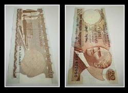 6.Emisyon 20 LİRA  “G61 427990” SERİSİ / 3.Tertip / ÇİL (TCK20/G) “KALIN İMZA VE SERİ NO”