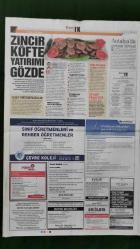 Hürriyet İ K Gazete 21 Şubat 2016 Batuhan Aydagül,Osman Tüzün,7.351'i Kayıtlı 400 Bini Kayıt Dışı,Köfte Zinciri Açmanın Maliyeti 150 Bin Dolar,Terfi Kararları Olimpiyatlarda Finale Kalmak Gibi,İş İlanları