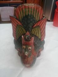 Ahşap  Kuş/Horoz Başlı Mask/Obje