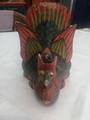 Ahşap  Kuş/Horoz Başlı Mask/Obje