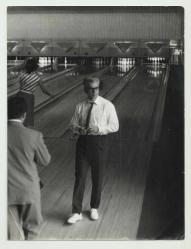 LOT.13 » İRAN ŞAHI RIZA PEHLEVİ / ORIGINAL PHOTO OF RIZA PEHLEVİ AT THE BOWLING COURT...