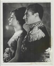 LOT.14 » FARAH DIBA & İRAN ŞAHI RIZA PEHLEVİ / ORIGINAL PHOTO OF RIZA PEHLEVİ & FARAH DIBA...