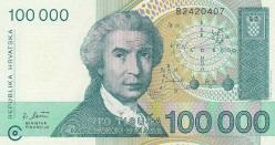 Hırvatistan 100.000 Dinar