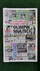 Hürriyet Gazete 6 Haziran 2016 Olimpik Mülteci,Emre Dorman,İstem - Burak Yılmaz,Eylem - İbrahim Toraman,Atalay Filiz,Muhammed Ali,Aziz Yıldırım,Gökhan Gönül,Mehmet Topal,Muhammed Ali,Ekpe Udoh,Edin Dzeko,Cristian Zapata,Novak Djokovic,Binali Yıldırım,Recep Tayyip Erdoğan,Selahattin Demirtaş,Mehmet Ali Alabora,Serdar Ortaç,Ebru Gündeş,Candan Erçetin,Tülin Şahin,Alan Ford,Engin Akyürek,Seda Bakan Akbank Reklamı,Ford Otosan Reklamı,Tur İlanları,Cedi Osman Head&Shoulders Reklamı